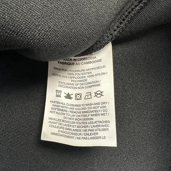 Nike Jacket Mens Small Black Full Zip Faux Fur Sherpa Oversized Fit FB8386-010 - Picture 7 of 10